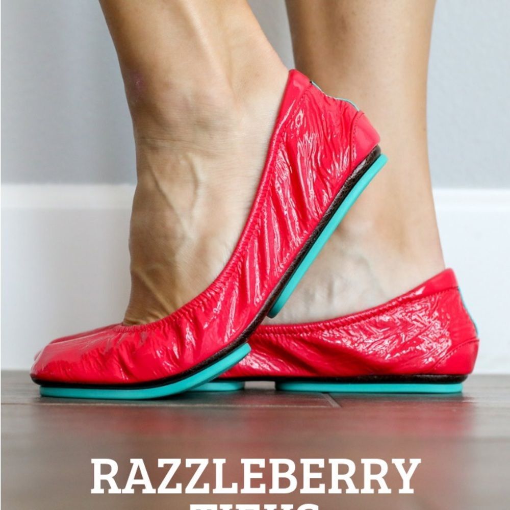TIEKS Razzleberry Pop Pink Foldable Hot Pink Flats sz. 11 - Picture 4 of 14
